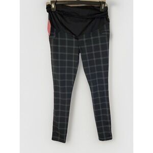 New Women's Isabel Maternity Crossover Dress Pant Panel Plaid Size Small S NWT